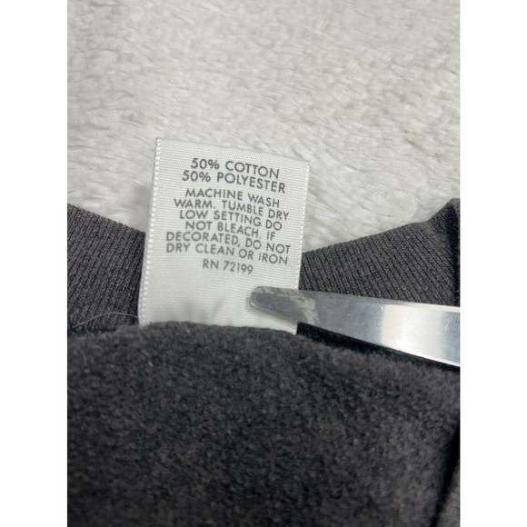 Vintage 90's Gray Nature Wolf Graphic Crewneck Sweatshirt Men's Size XL - Picture 5 of 9